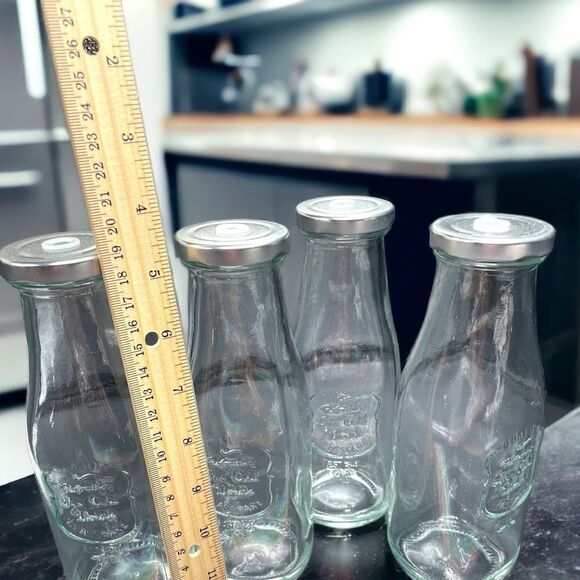 Ernesto l Set of 4 l Drinking Jars w/ Lids & Straws l Glass l 14.5 oz. l NIB - Picture 4 of 12